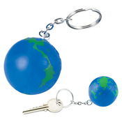 Globe Earth Shape Stress Ball Keychain