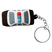 Police Car Shape Stress Ball Keychain