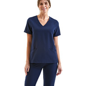 Ladies' Invincible V-Neck Stretch Scrub Top